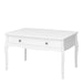 Baroque Coffee Table 2 Drawer in Pure White