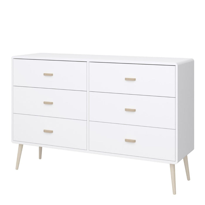 Mino Chest of 6 Drawers in Pure White