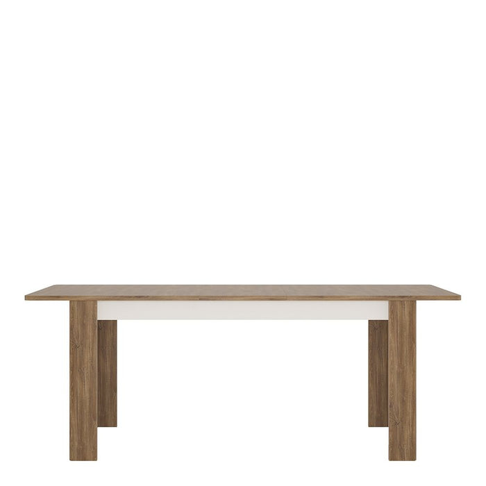 Toledo Extending Dining Table 160-200cm in Alpine White and Stirling Oak