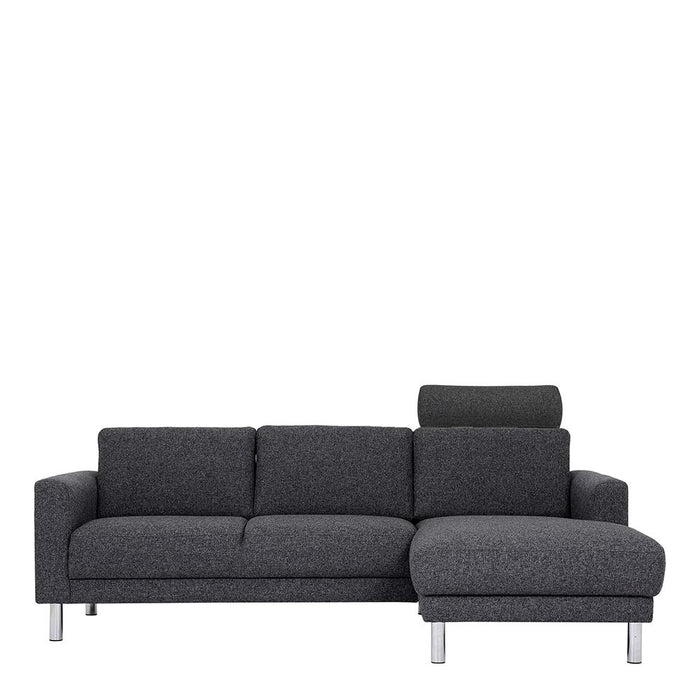 Cleveland Chaiselongue Sofa (RH) in Nova Anthracite