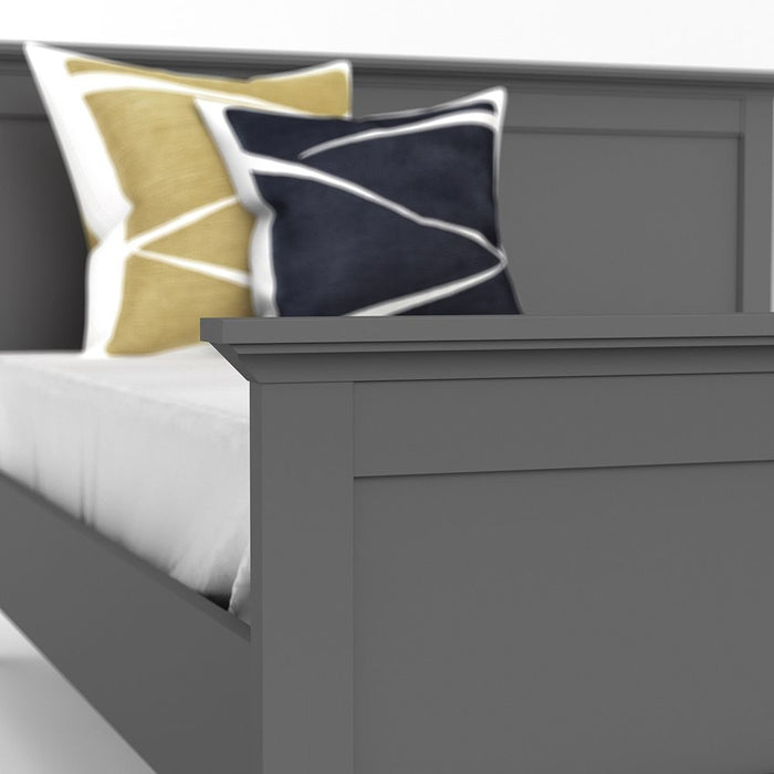 Paris Single Bed (90 x 200) in Matt Grey