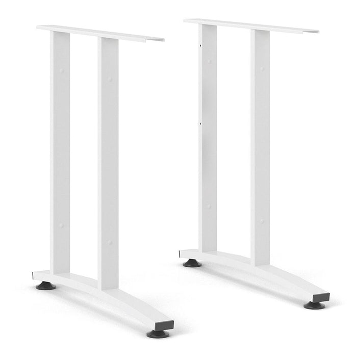 Prima Desk 150cm in White with White Legs