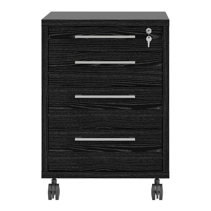 Prima Mobile Cabinet in Black Woodgrain