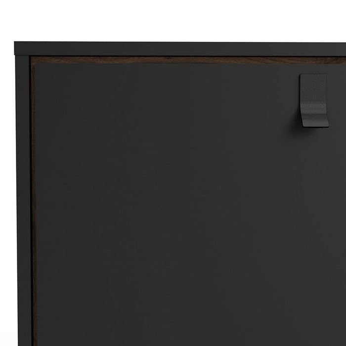Ry Sideboard 2 Doors 2 Drawers in Matt Black Walnut