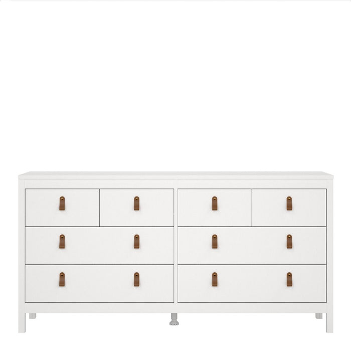 Barcelona Double Dresser 4+4 Drawers in White