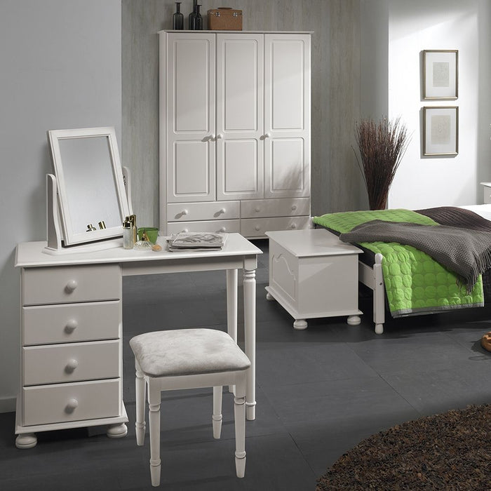 Copenhagen Single Dressing Table in White