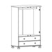 Copenhagen 2 Door 2 Drawer Combi Wardrobe in White