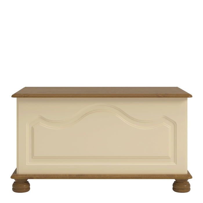 Richmond Ottoman in Cream & Pine