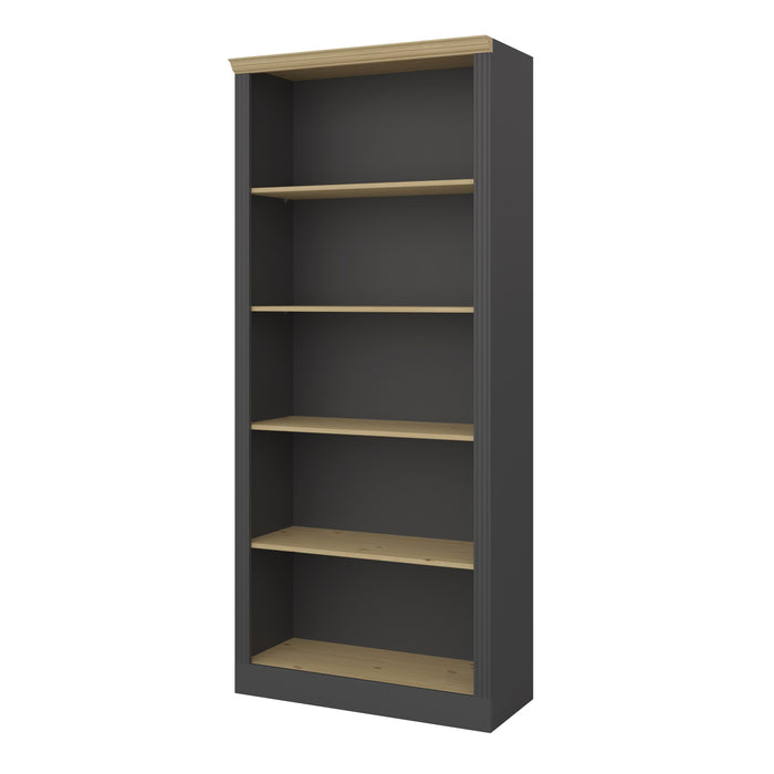 Nola 4 Shelf Bookcase Black & Pine