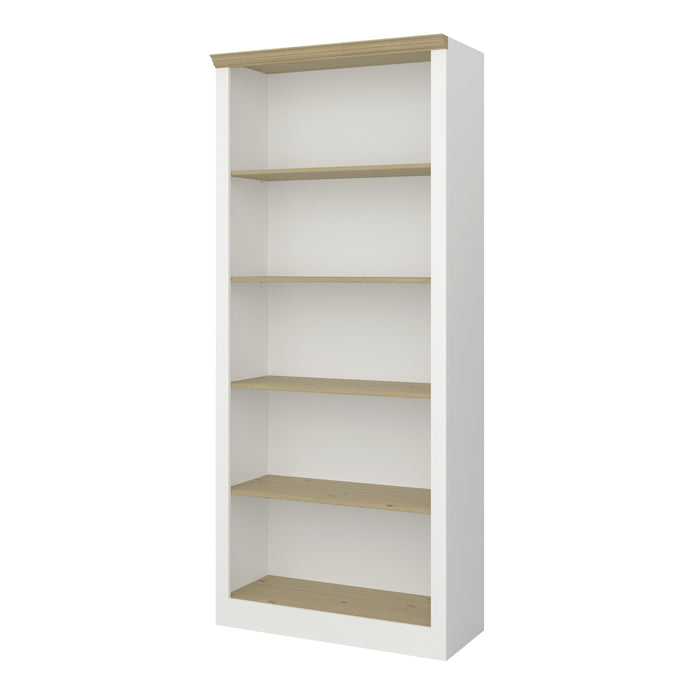 Nola 4 Shelf Bookcase White & Pine