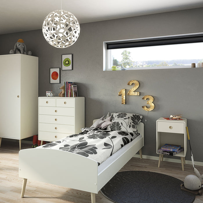 Softline 1 Drawer Bedside Off White