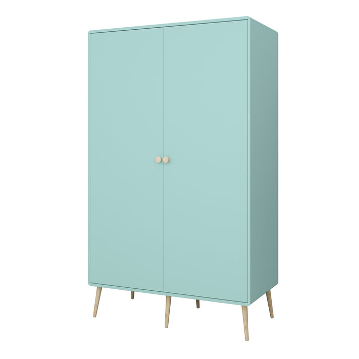 Gaia Wardrobe 2 Doors in Cool Mint