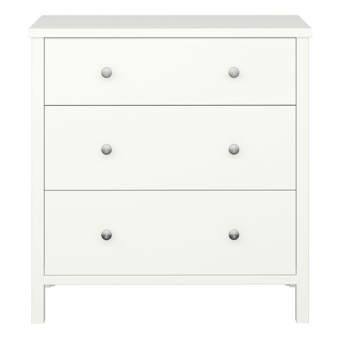 Tromso 3 Drawer Chest Off White