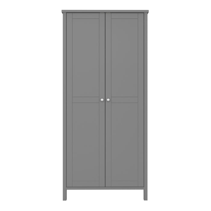 Tromso 2 Door Wardrobe Grey