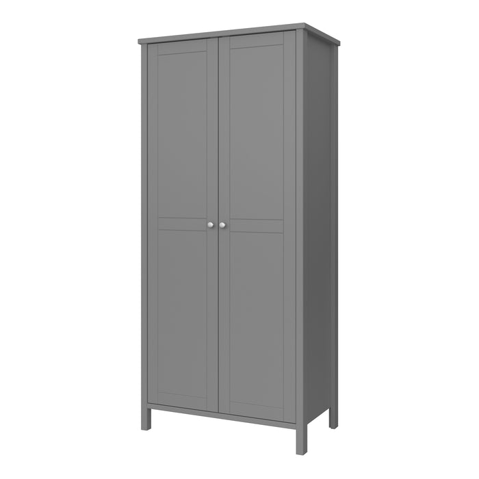 Tromso 2 Door Wardrobe Grey