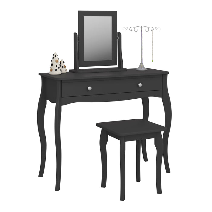 Baroque 1 Drawer Vanity in Black