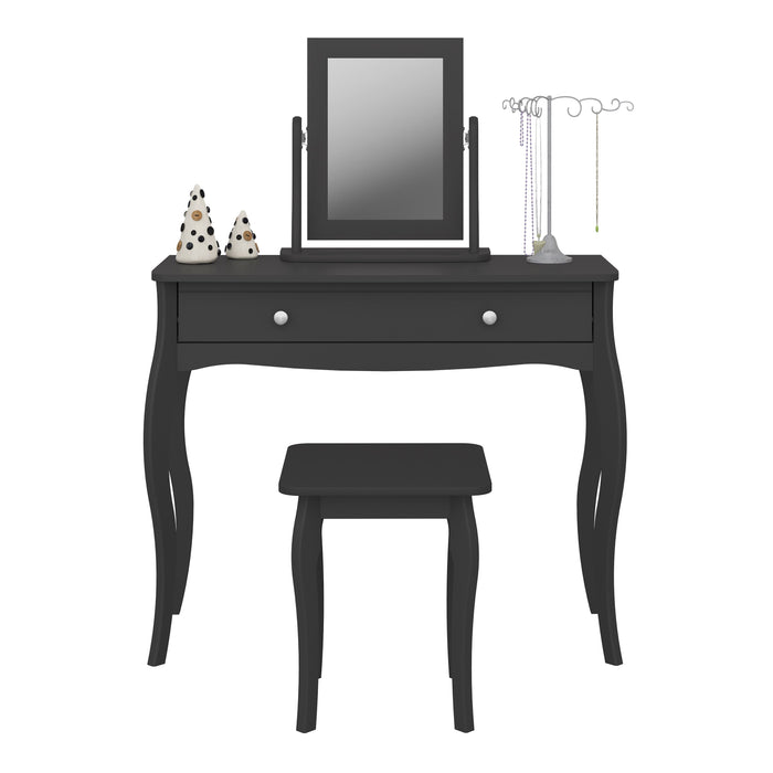 Baroque 1 Drawer Vanity in Black