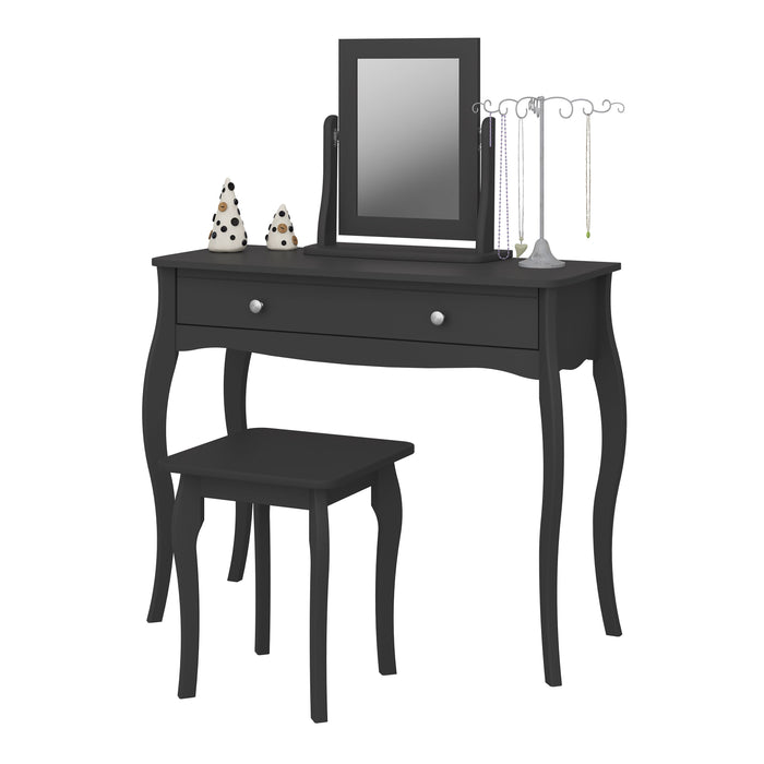 Baroque 1 Drawer Vanity in Black