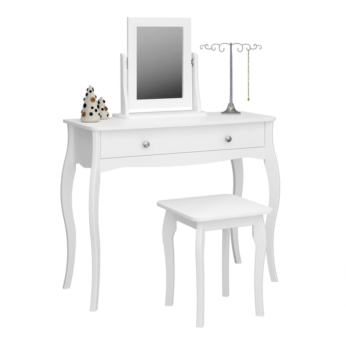 Baroque Mirror in White