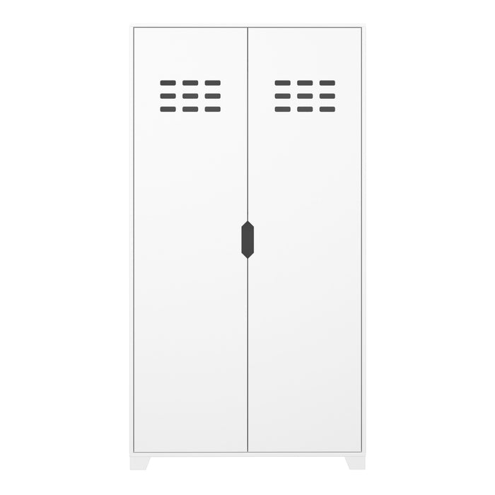 Loke Wardrobe 2 Doors Pure White