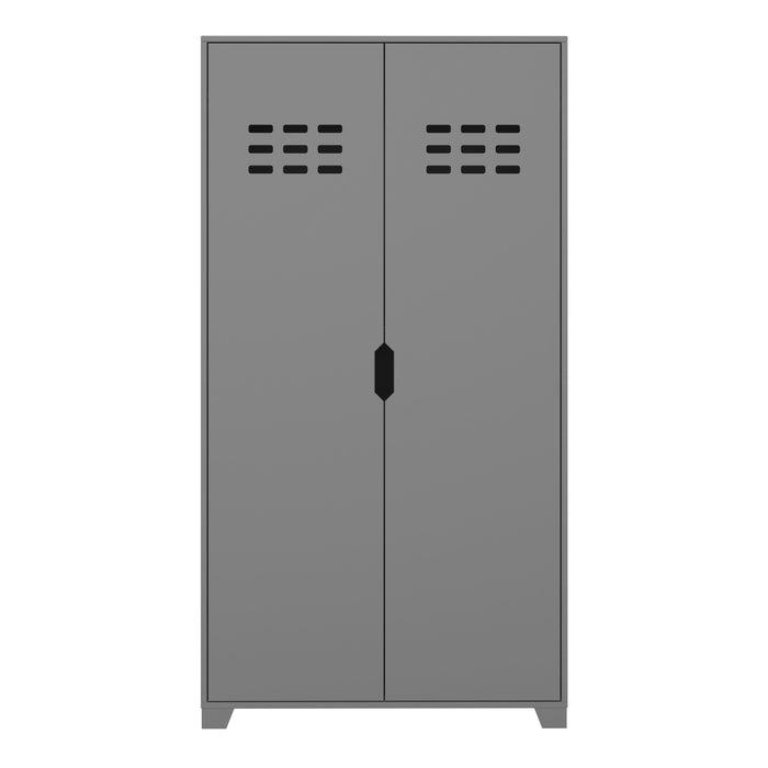 Loke Wardrobe 2 Doors Folkestone Grey