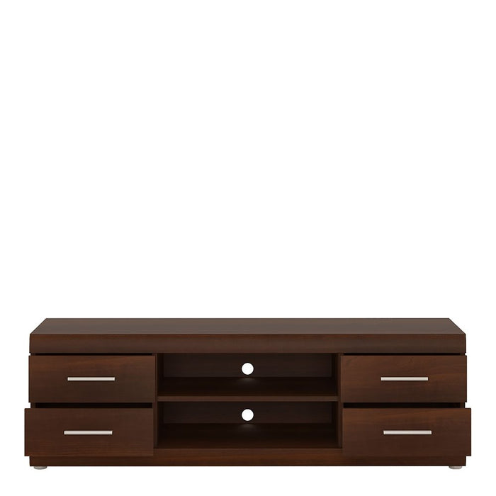 Imperial Wide 4 Drawer TV Cabinet in Dark Mahogany Melamine