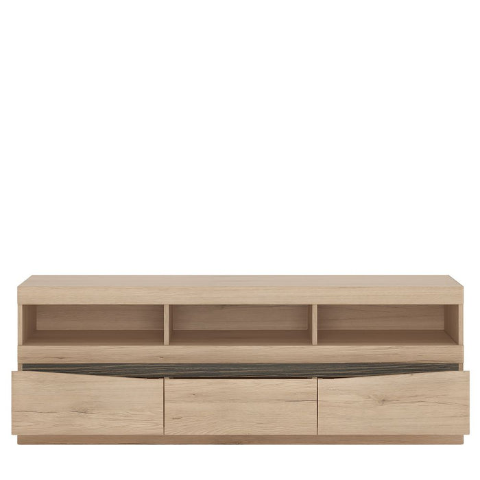 Kensington Wide 3 Drawer TV Unit in Oak