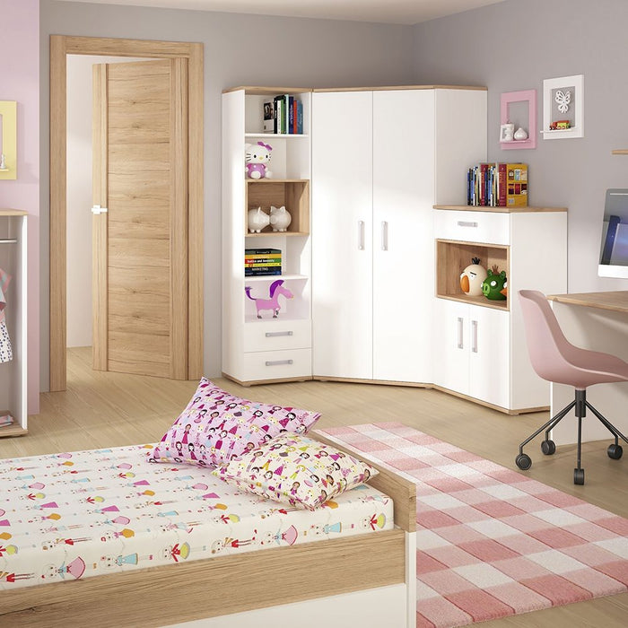 4KIDS Corner Wardrobe with Opalino Handles