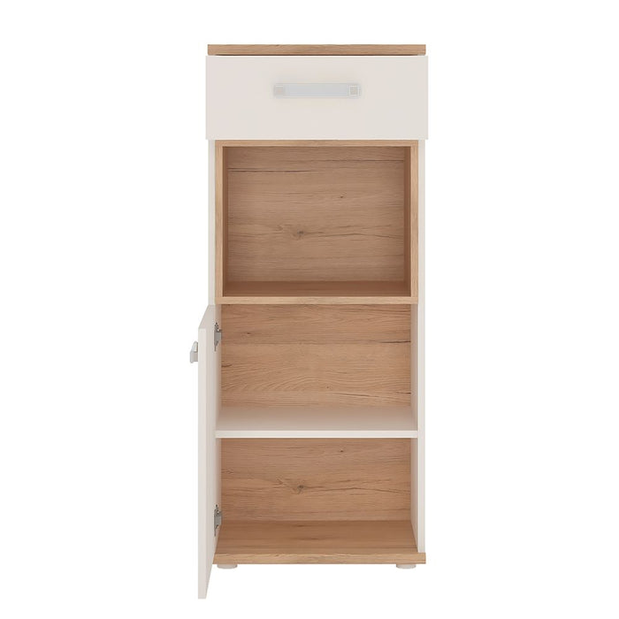 4KIDS 1 Door 1 Drawer Narrow Cabinet with Opalino Handles