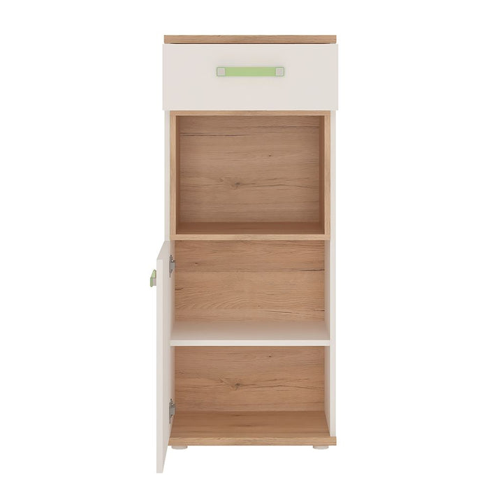 4KIDS 1 Door 1 Drawer Narrow Cabinet with Lemon Handles