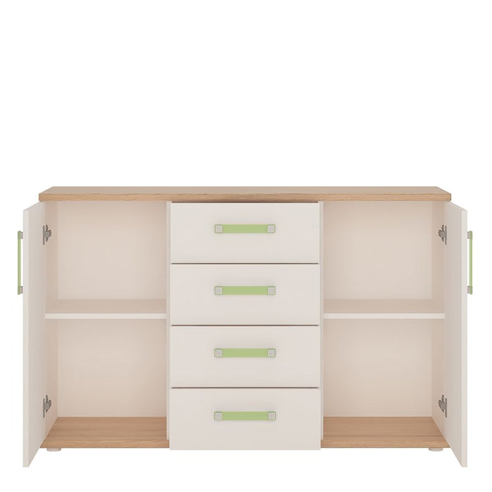 4KIDS 2 Door 4 Drawer Sideboard with Lemon Handles