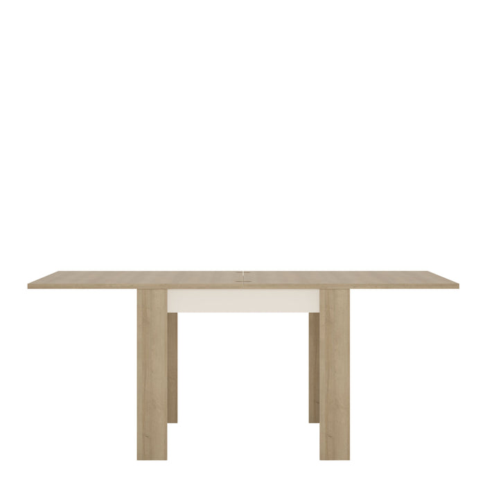 Lyon Small Extending Dining Table 90-180cm in Riviera Oak/White High Gloss