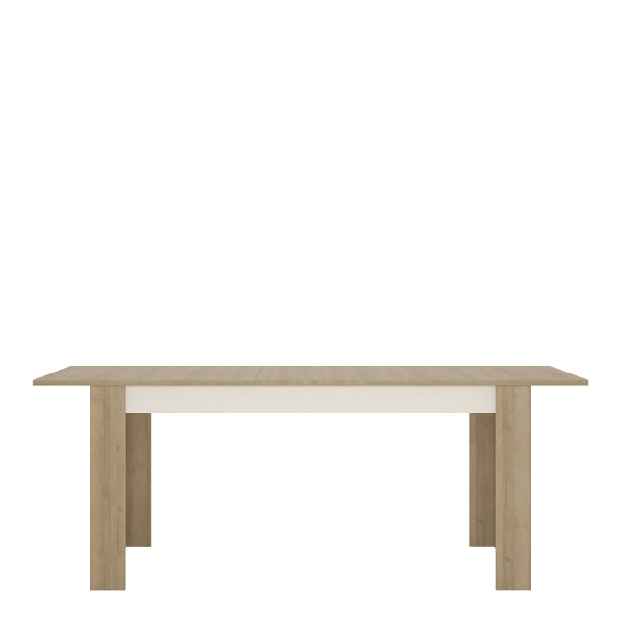 Lyon Large Extending Dining Table 160-200cm in Riviera Oak/White High Gloss