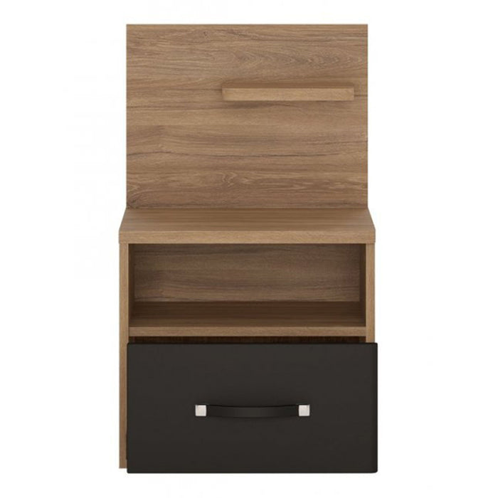 Monaco 1 Drawer Bedside with Open Shelf