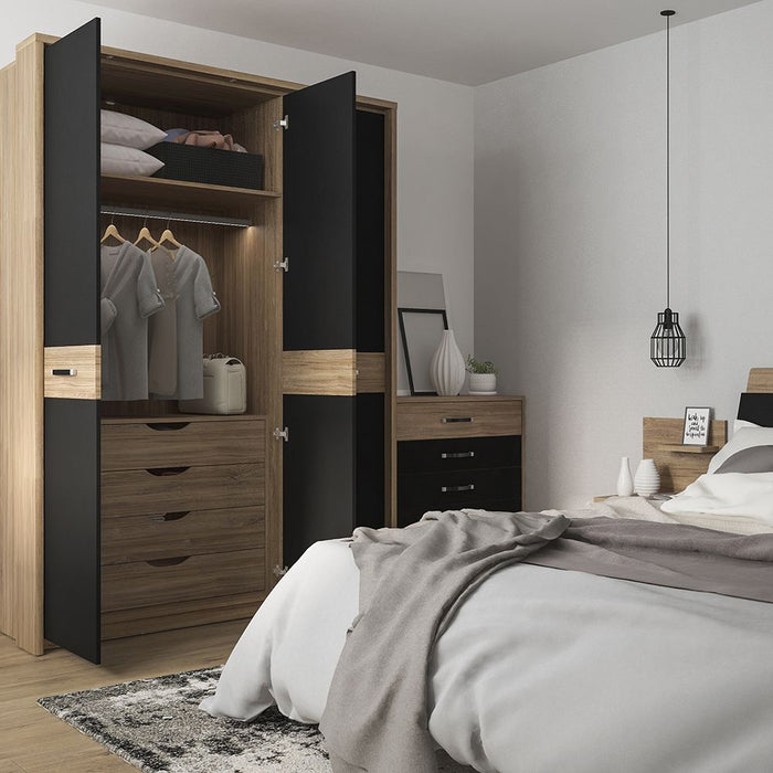 Monaco 4 Door Wardrobe with Mirror Doors