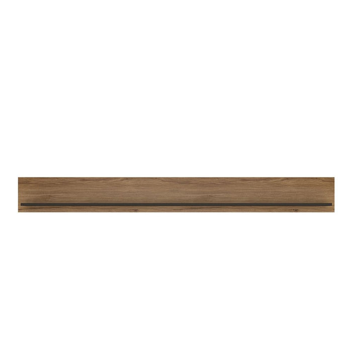 Brolo Wall Shelf 197cm with a Walnut and Dark Panel Finish