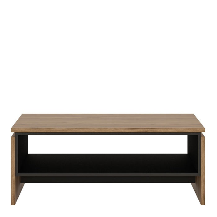 Brolo Coffee Table With the Walnut and Dark Panel Finish