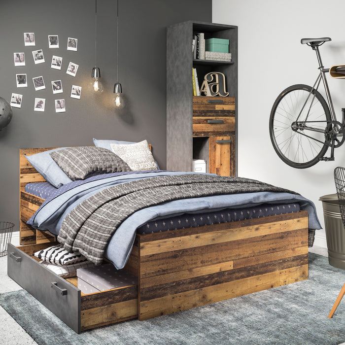 Brooklyn Single Bed 120cm in Walnut