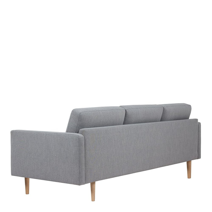 Larvik 3 Seater Sofa - Grey, Oak Legs