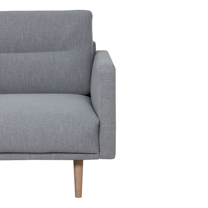 Larvik Chaiselongue Sofa (LH) - Grey, Oak Legs