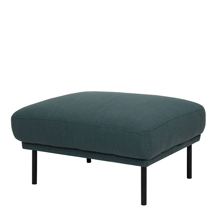 Larvik Footstool - Dark Green, Black Legs