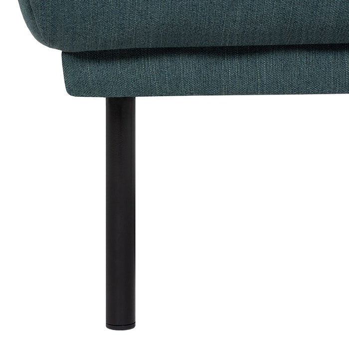 Larvik Footstool - Dark Green, Black Legs