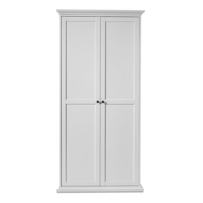 Paris Wardrobe with 2 Doors in White