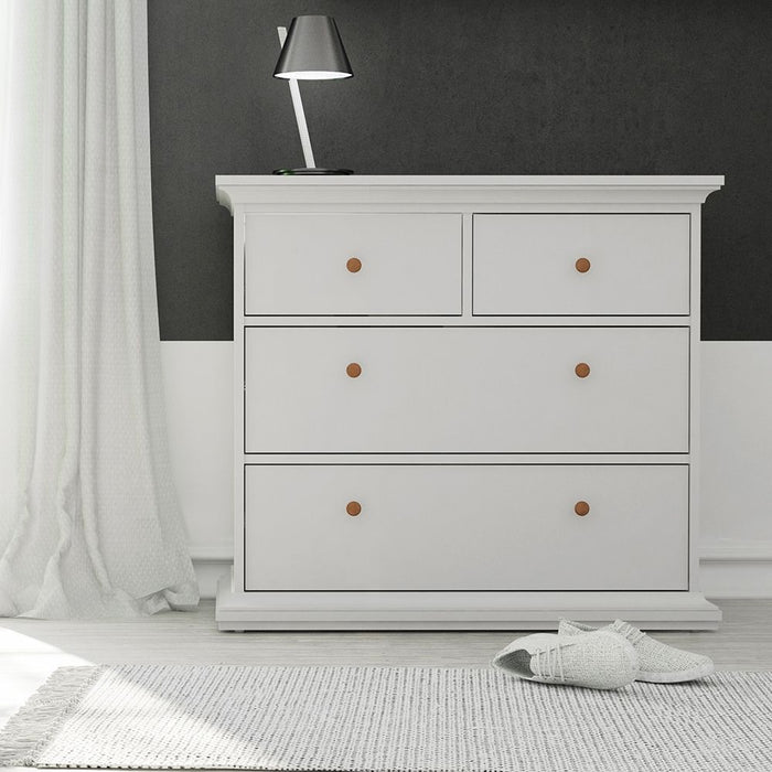 Paris Chest of 4 Drawers in White