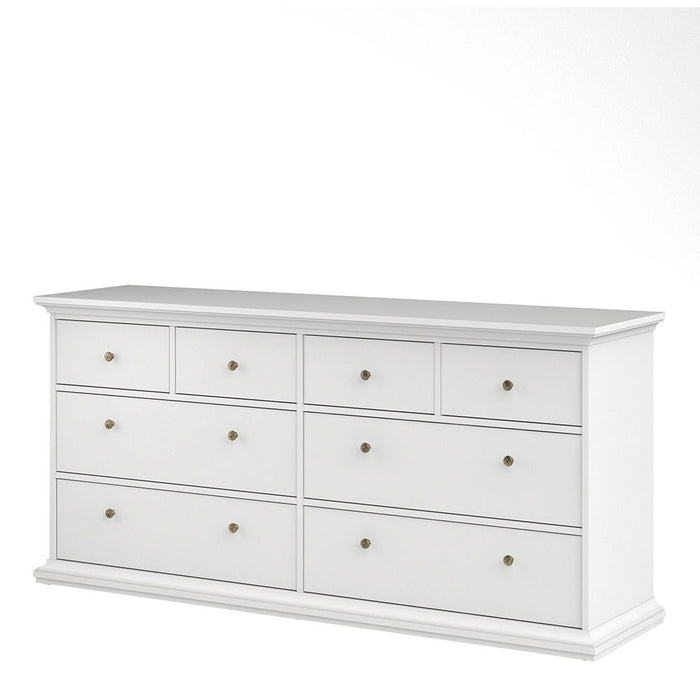 Paris Chest of 8 Drawers in White