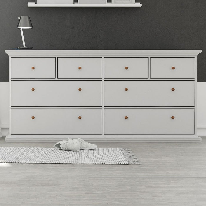 Paris Chest of 8 Drawers in White