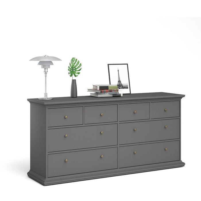 Paris Chest of 8 Drawers in Matt Grey