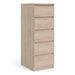 Naia Narrow Chest of 5 Drawers in Jackson Hickory Oak