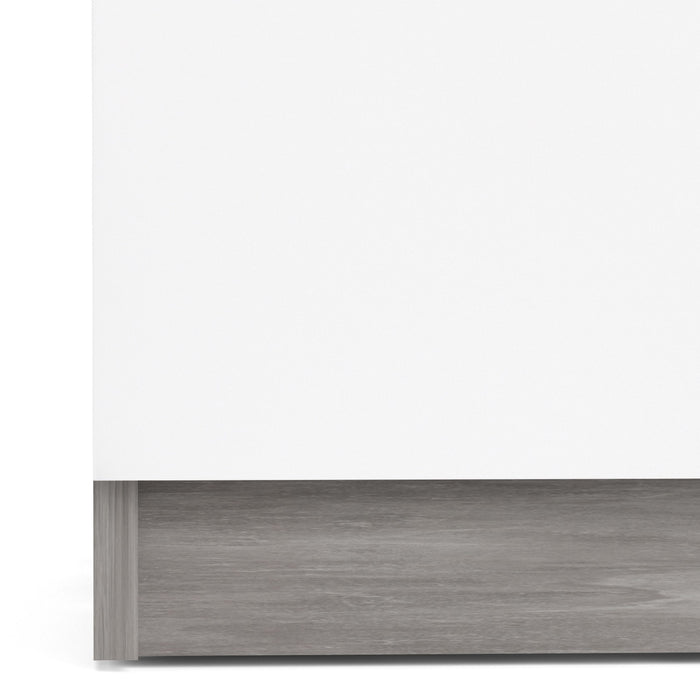 Naia Sideboard 1 Drawer 2 Doors in Concrete and White High Gloss