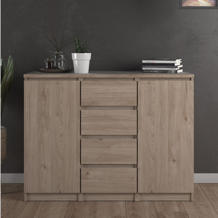 Naia Sideboard 4 Drawers 2 Doors in Jackson Hickory Oak